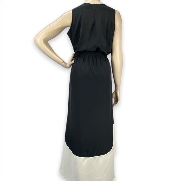 Kyle By Kyle Beaded High-Low Hem Dress‎ Black White Large - Picture 3 of 4